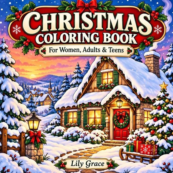 Christmas Coloring Book by Lily Grace, cover