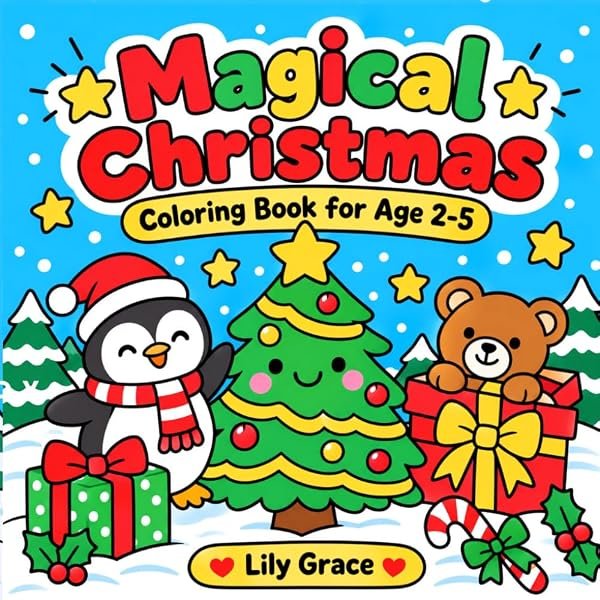 Magical Christmas Mini Coloring Book by Lily Grace, cover