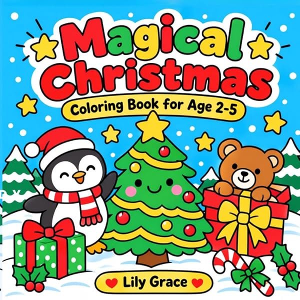 Magical Christmas Coloring Book by Lily Grace, cover
