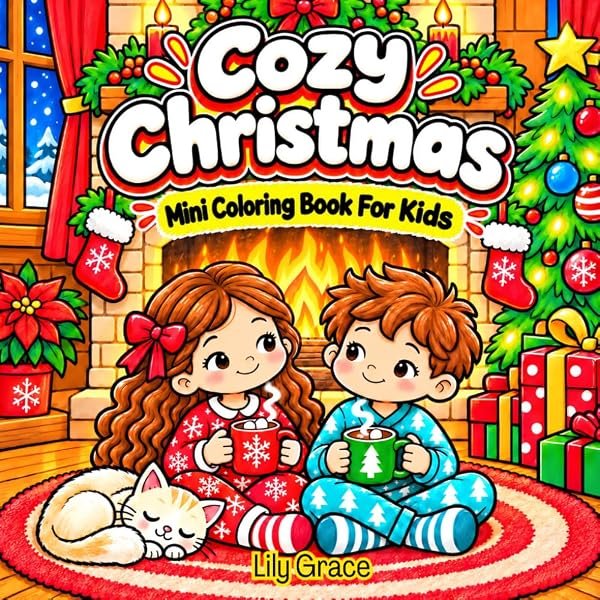 Cozy Christmas: Mini Coloring Book by Lily Grace, cover